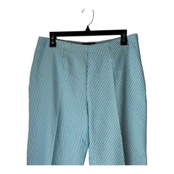 Piazza Sempione Pants Women‎ 10 Blue Green Diamond Print Cropped Audrey Trousers - Picture 3 of 10